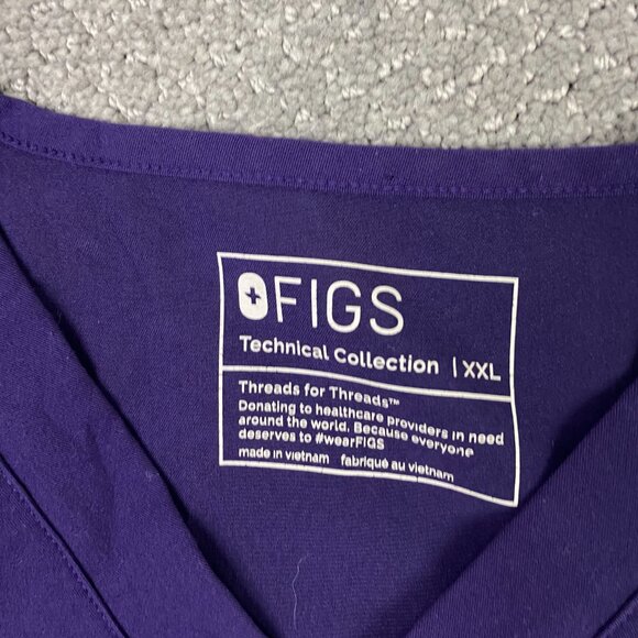 Figs Scrub Set Men's XXL Leon Top and 3XL/S Tansen Jogger Pants Purple - Picture 4 of 16